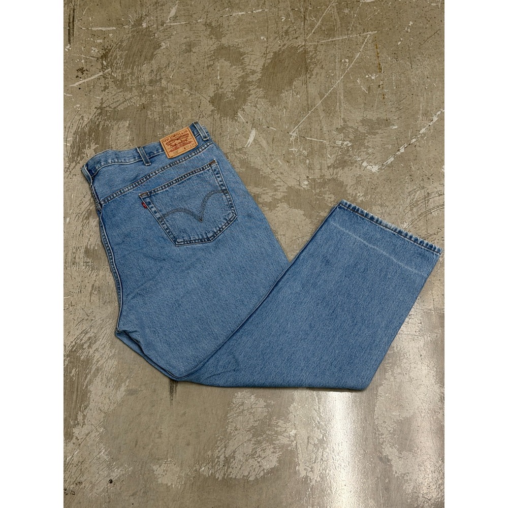 Levi's 505 Regular Fit Jeans Mens W50 L30 Medium Wash Blue Denim Big & Tall 0097